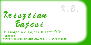 krisztian bajcsi business card